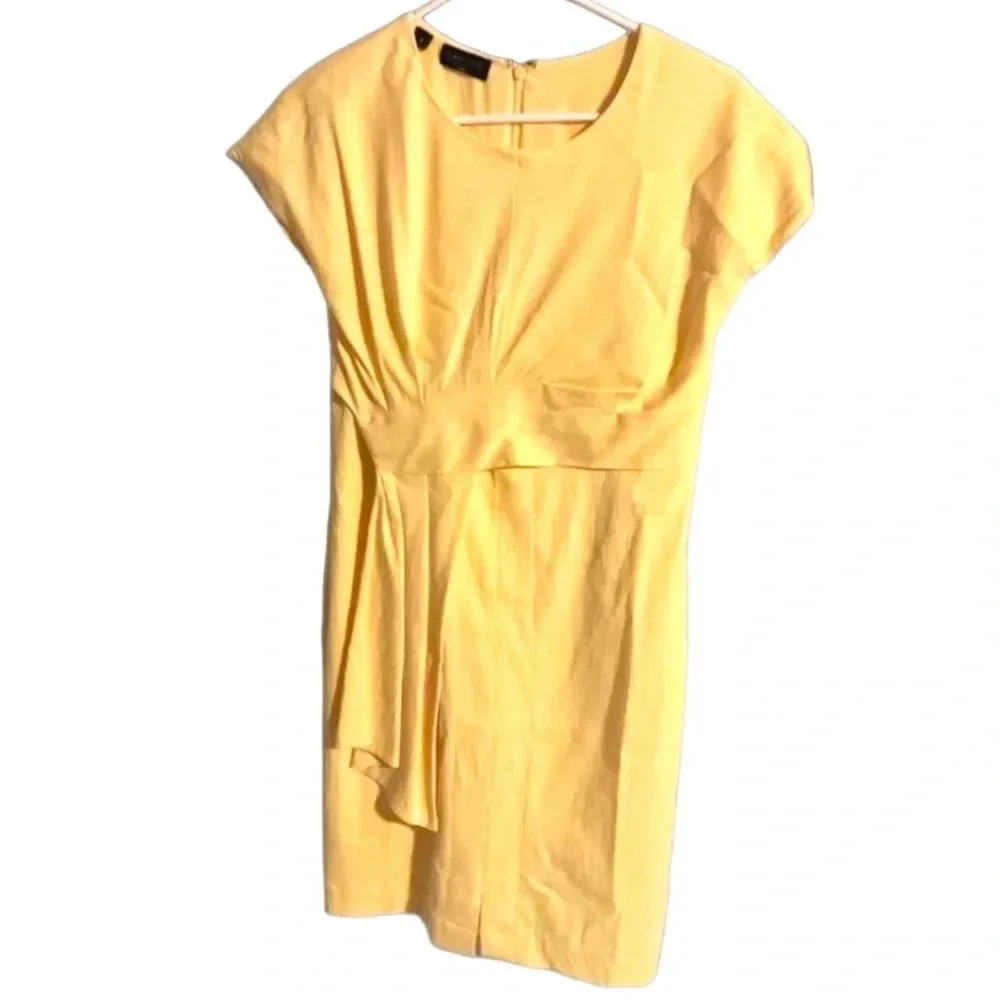 Carlisle Yellow Short Sleeve Midi Casual Dress Sz 0